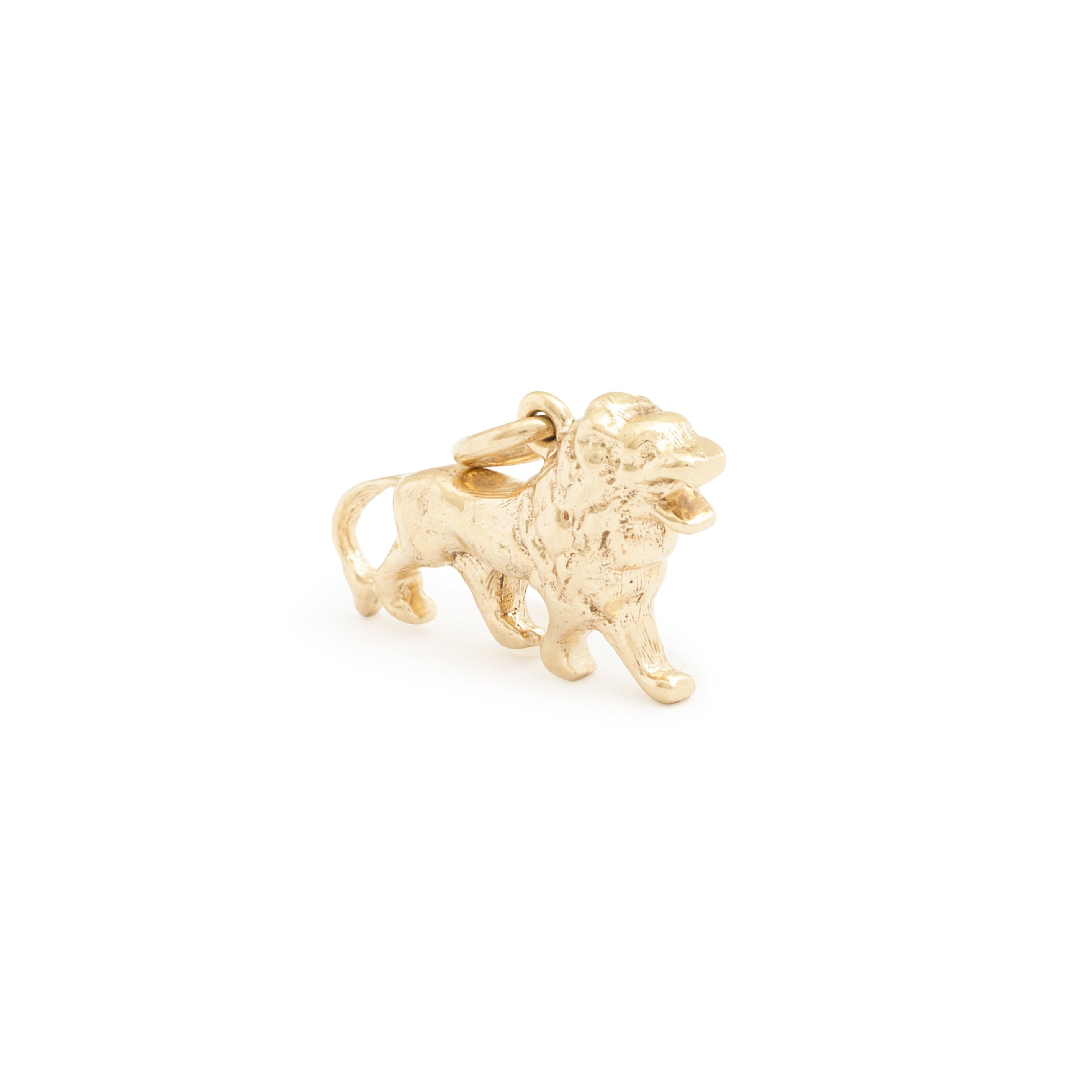 Lion 14k Gold Leo Zodiac Charm