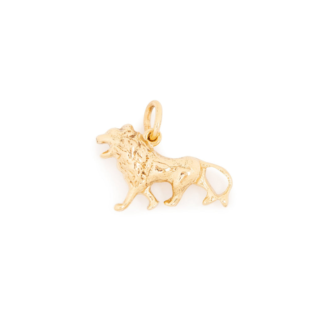 Lion 14k Gold Leo Zodiac Charm