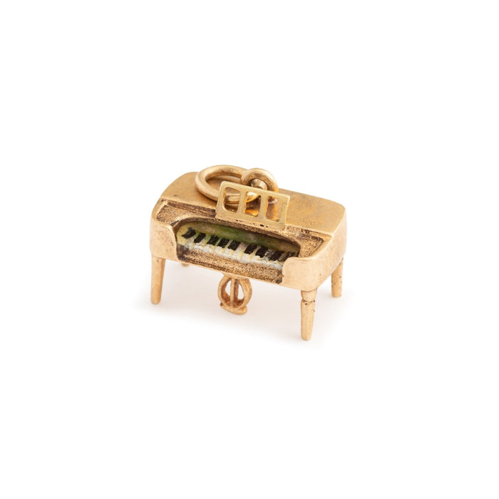 Sloan & Co. Upright Piano 14k Gold and Enamel Charm