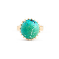 African Turquoise and 14k Gold Ring