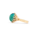 African Turquoise and 14k Gold Ring