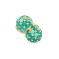 Pavé Turquoise and 18k Gold Bypass Ring