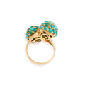 Pavé Turquoise and 18k Gold Bypass Ring
