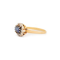 Sapphire and Diamond 18k Gold Cluster Ring