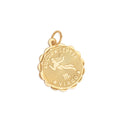 Virgo 14K Gold Scalloped Zodiac Charm