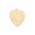 Large Turquoise and 14K Gold Heart Charm