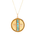 Victorian Turquoise and 14k Gold Open Back Locket
