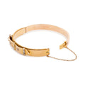 Victorian Diamond, Pearl, and 9K Gold Buckle Bracelet