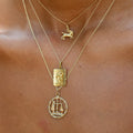 Aquarius 18k Gold Rectangular Zodiac Charm