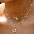 Sagittarius 10k Gold and Topaz Zodiac Charm
