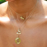 Sagittarius 10k Gold and Topaz Zodiac Charm