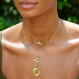 Sagittarius 10k Gold and Topaz Zodiac Charm