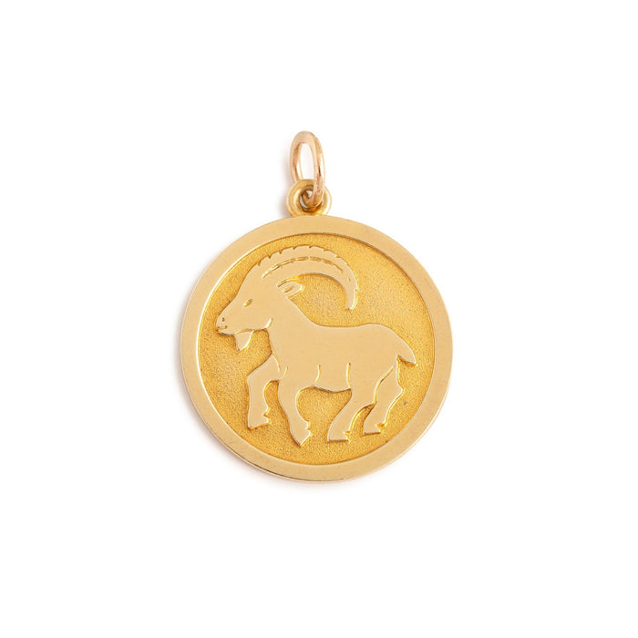 English Capricorn 9K Gold Zodiac Charm