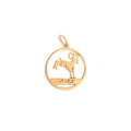 Aries 14k Gold Open Zodiac Charm