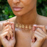 Aquarius 14k Gold Open Zodiac Charm