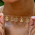 Virgo 14k Gold Open Zodiac Charm