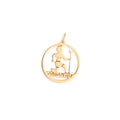 Aquarius 14k Gold Open Zodiac Charm