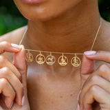 Aquarius 14k Gold Open Zodiac Charm