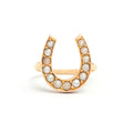 Victorian Pearl Horseshoe and 14k Gold Ring