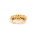 English Victorian Peridot, Pearl, and Diamond 14k Gold Ring