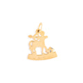 Sagittarius 10k Gold and Topaz Zodiac Charm
