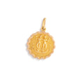Gemini 9k Gold Scalloped Zodiac Charm