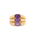 Amethyst Ombre and 10k Gold Ring
