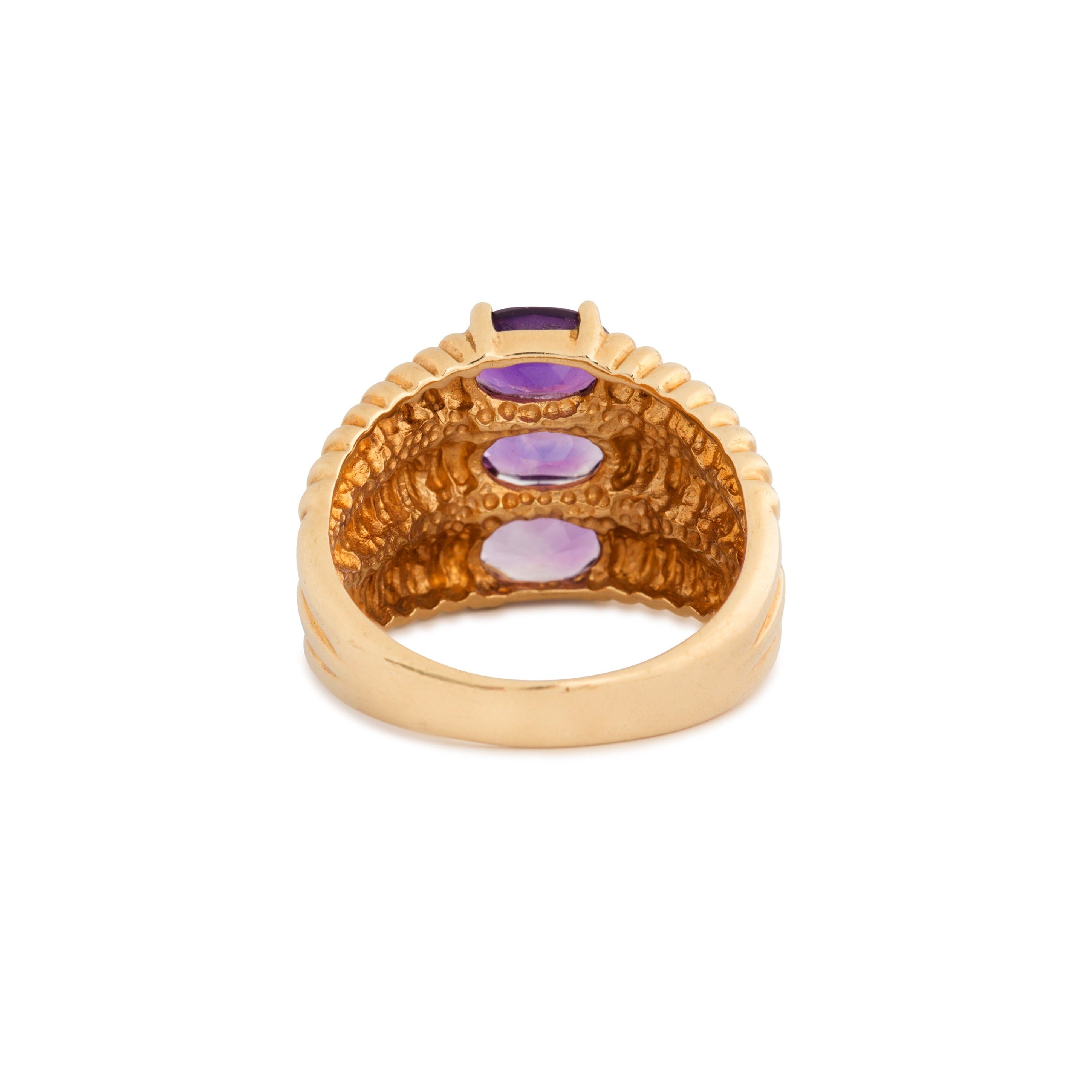 Amethyst Ombre and 10k Gold Ring