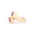 Amethyst and 14k Gold Bypass Ring