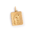 Aquarius 18k Gold Rectangular Zodiac Charm