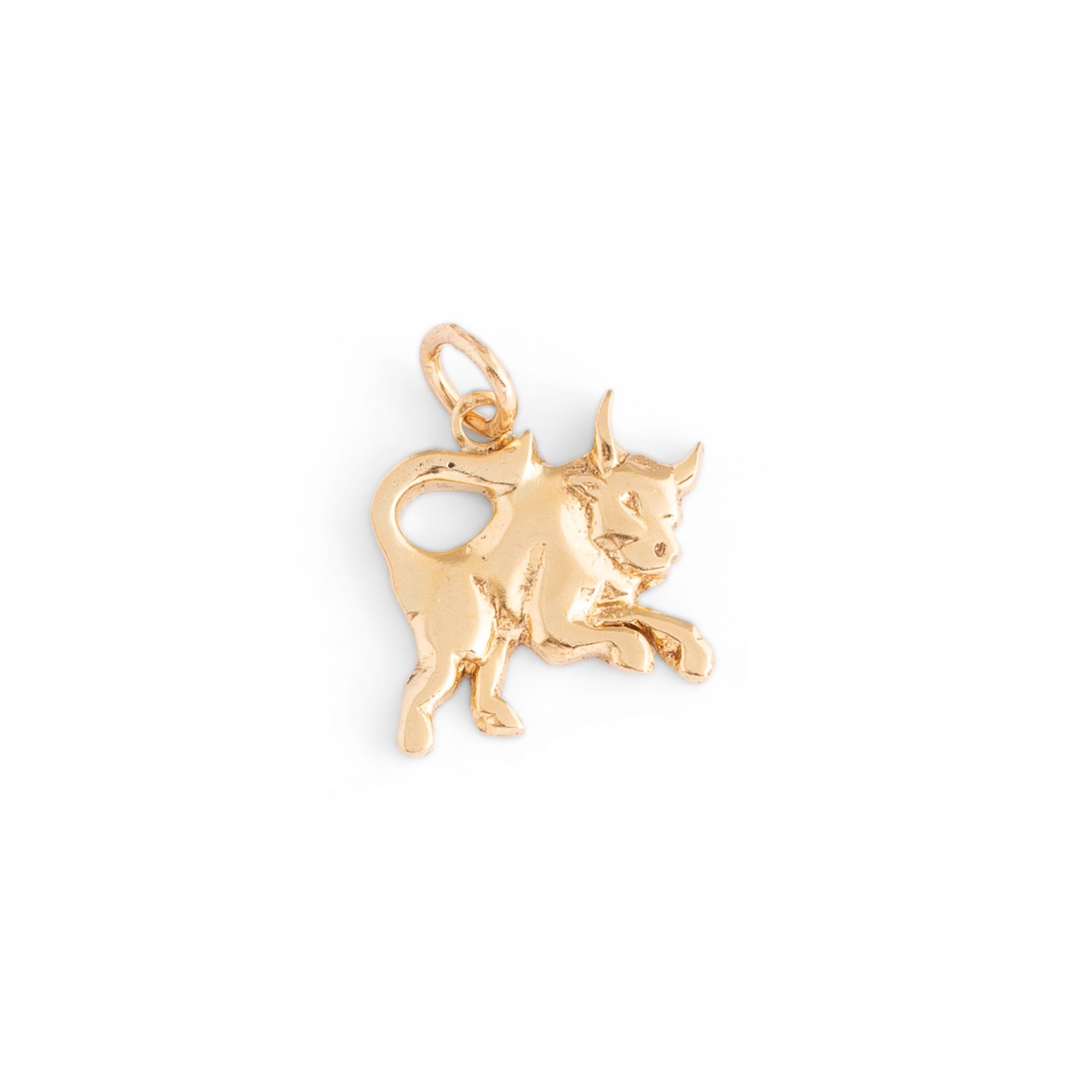 Figure Zodiac Taurus Charm Gold 14k Bull Vintage