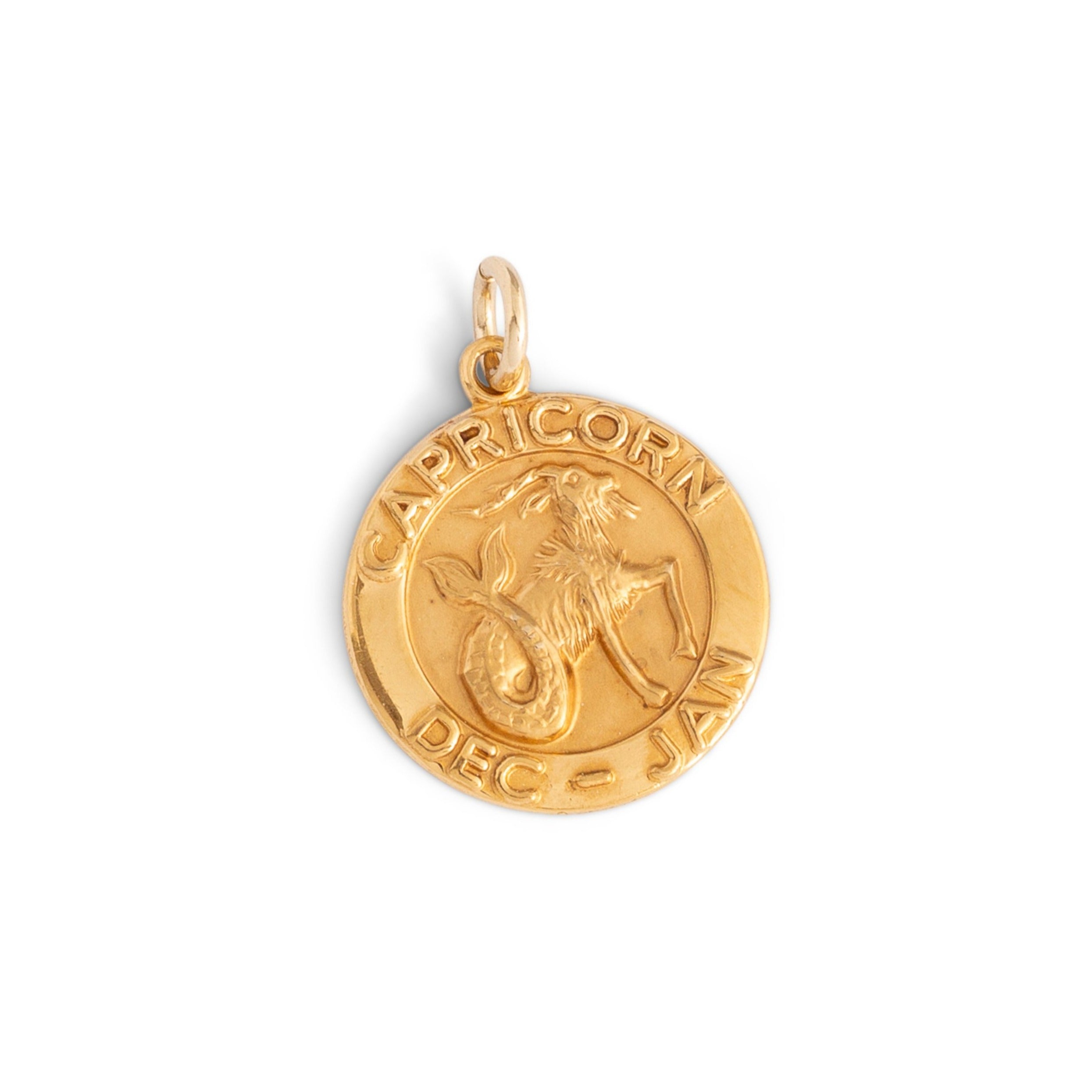 English Capricorn 9k Gold Zodiac Charm