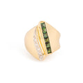 Tourmaline and Diamond 14k Gold Cocktail Ring