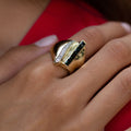 Tourmaline and Diamond 14k Gold Cocktail Ring