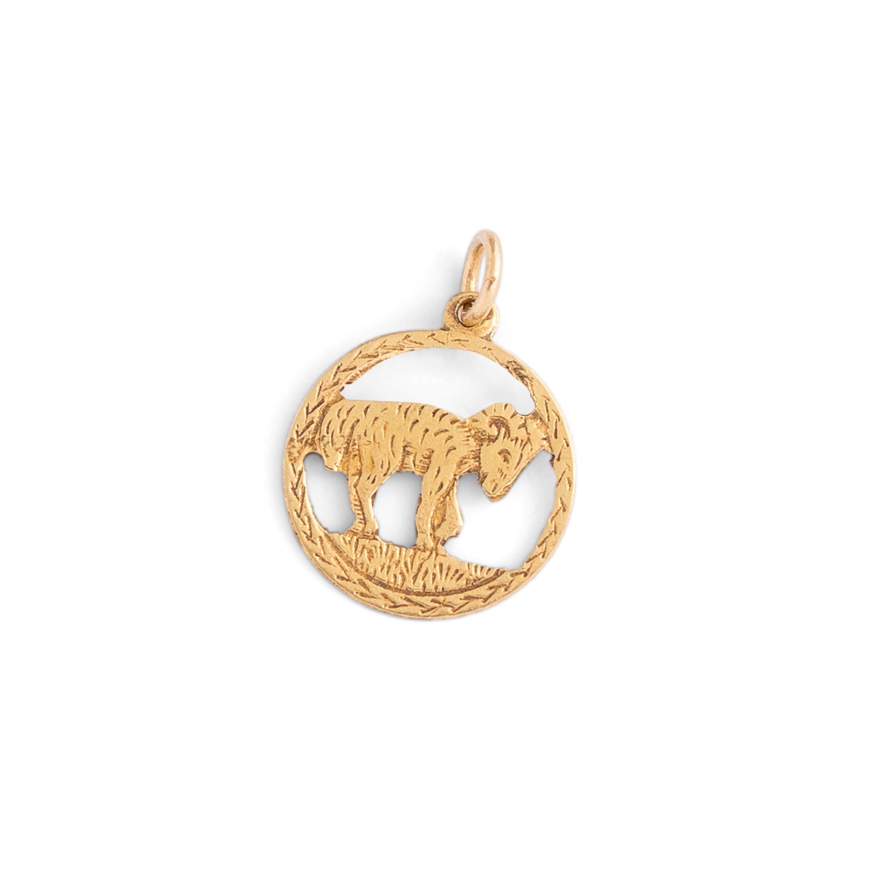 Petite Aries 14k Gold Zodiac Charm