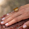 Citrine and 14k Gold Cocktail Ring