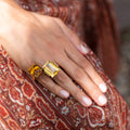 Citrine and 14k Gold Cocktail Ring