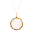 Pearl and 9k Gold Open Bezel Locket