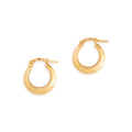 Engraved 18k Gold Petite Hoop Earrings