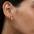 Hammered 14k Gold Petite Hoop Earrings