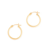 High Polish 14K Gold Hoop Earrings