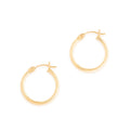 High Polish 14K Gold Hoop Earrings