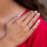 Victorian Pearl, Old Mine Cut Diamond, and 14k Gold Ring