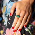 English Malachite and 9k Gold Ring