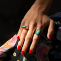 English Malachite and 9k Gold Ring