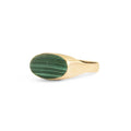 English Malachite and 9k Gold Ring