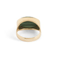 English Malachite and 9k Gold Ring