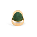 Large Malachite 9k Gold Ring