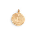 Gemini 14k Gold Disc Zodiac Charm