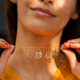 Gemini 14k Gold Disc Zodiac Charm